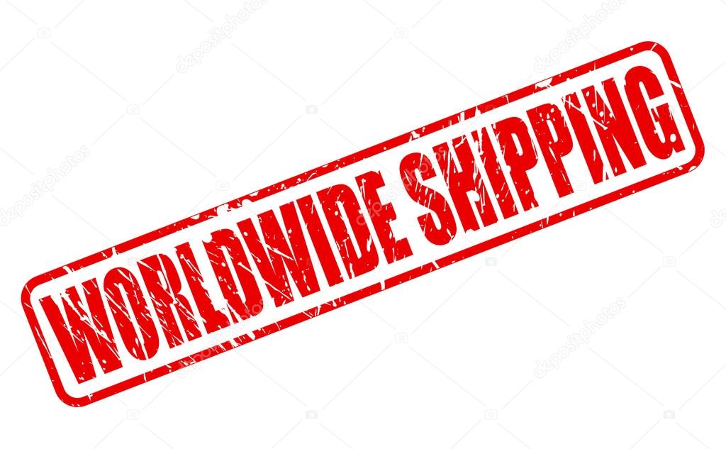 WORLDWIDE SHIPPING red stamp text