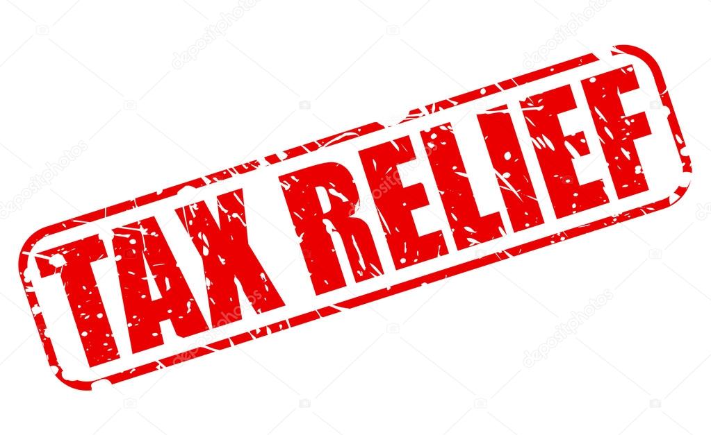 TAX RELIEF red stamp text