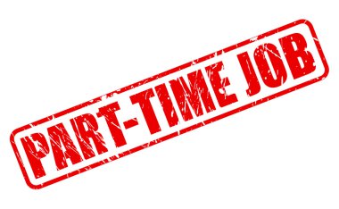 Yarı zamanlı iş kırmızı damga metni