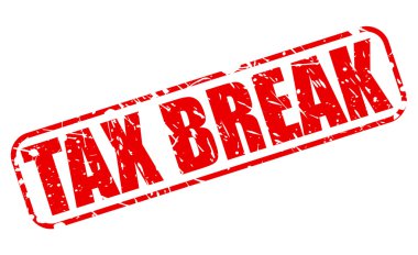 TAX BREAK red stamp text clipart