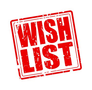 İstek listesi kırmızı damga metni