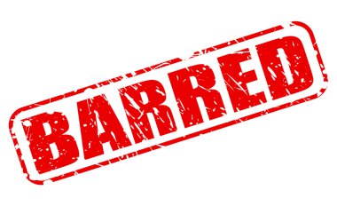 Kırmızı damga metni çubuklu