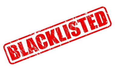 BLACKLISTED red stamp text clipart