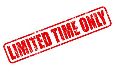 Sınırlı zaman sadece kırmızı damga metni