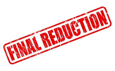 Son azaltma kırmızı damga metni