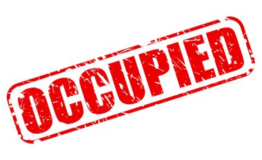 OCCUPIED red stamp text clipart