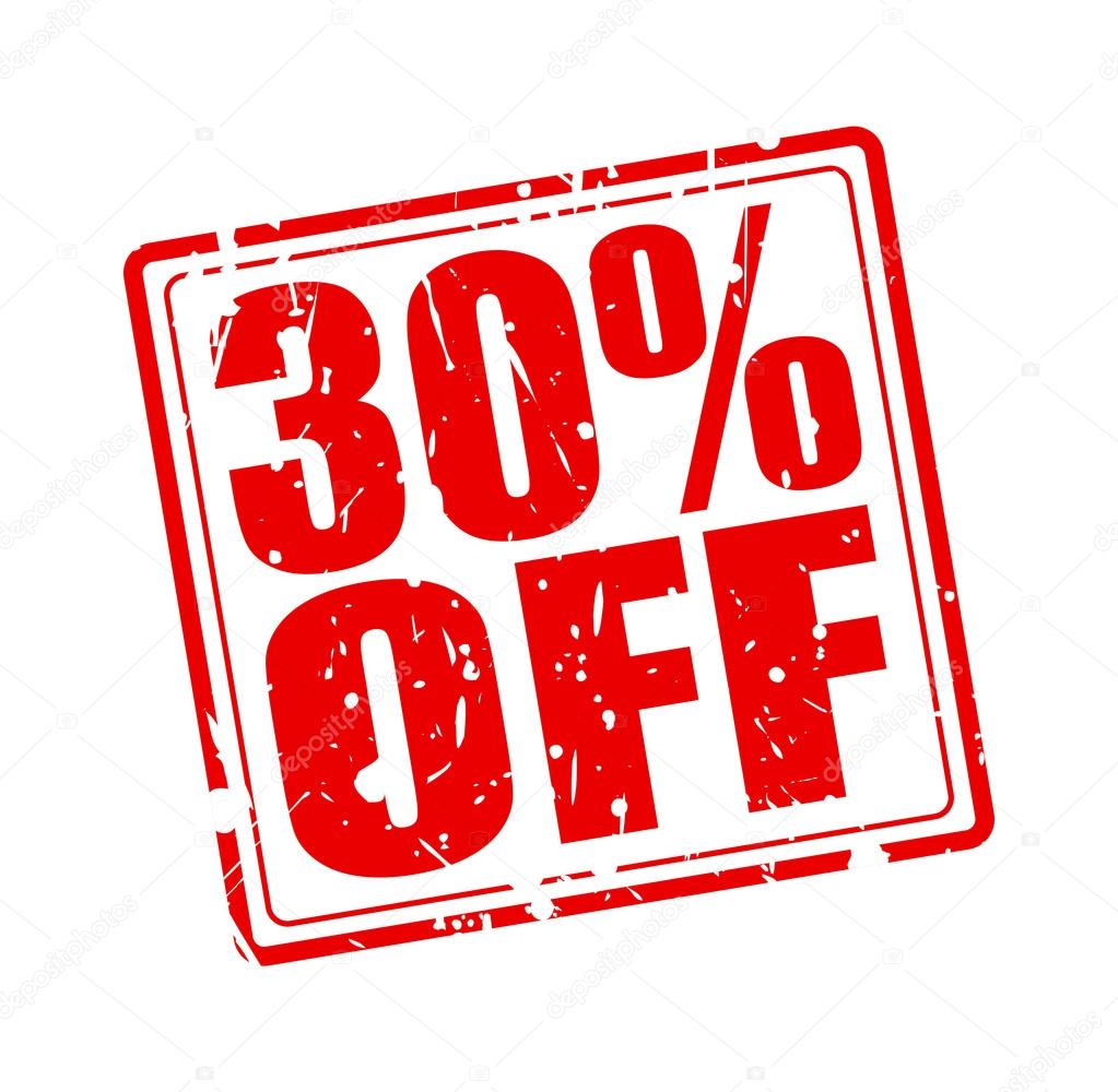 30 Off Red Stamp Text Stock Vector Image By C Pockygallery 92404350