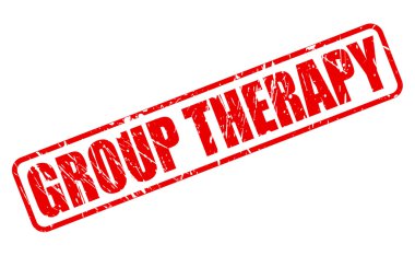 Grup terapisi kırmızı damga metni
