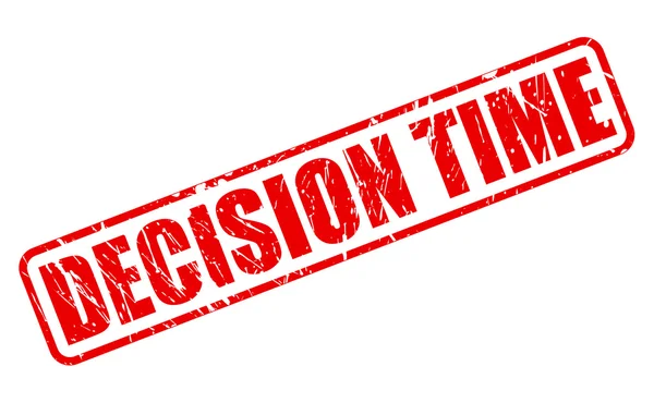 DECISION TIME red stamp text — Stock Vector