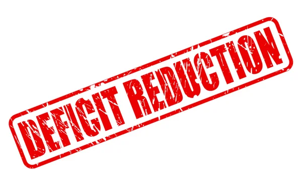 DEFICIT REDUCTION texto del sello rojo — Vector de stock