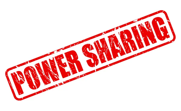 Power Sharing roter Stempel Text — Stockvektor