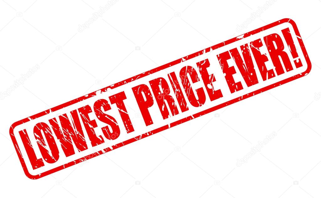 LOWEST PRICE EVER red stamp text