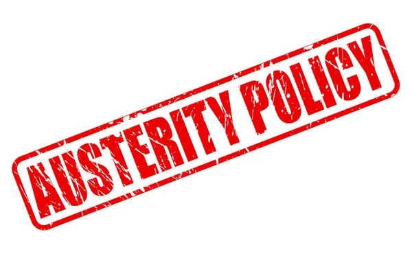 AUSTERITY POLICY red stamp text — Stock Vector