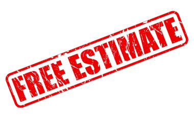 FREE ESTIMATE red stamp text clipart