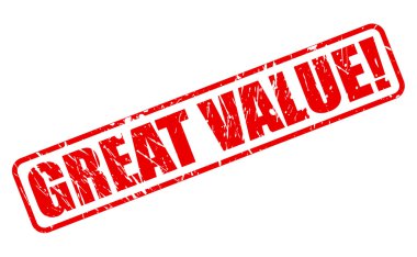 Büyük değer kırmızı damga metni