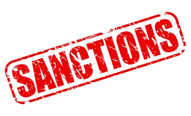 SANCTIONS red stamp text clipart