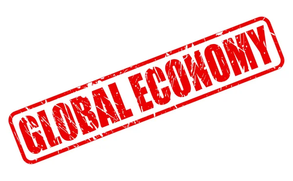 ECONOMIE GLOBALĂ text ștampilă roșie — Vector de stoc