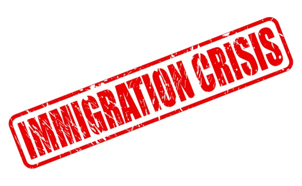 CRISIS DE INMIGRACIÓN texto de sello rojo — Vector de stock