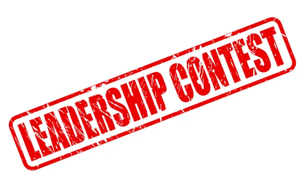 LEADERSHIP CONTEST texte du timbre rouge — Image vectorielle