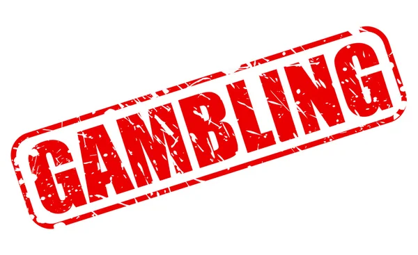 GAMBLING texte du timbre rouge — Image vectorielle