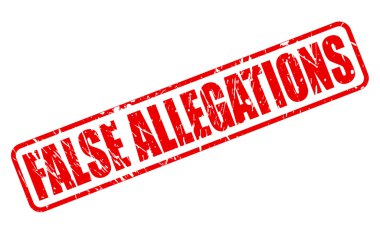 FALSE ALLEGATIONS red stamp text clipart