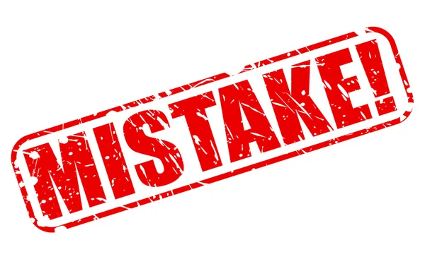MISTAKE red stamp text — Stock Vector