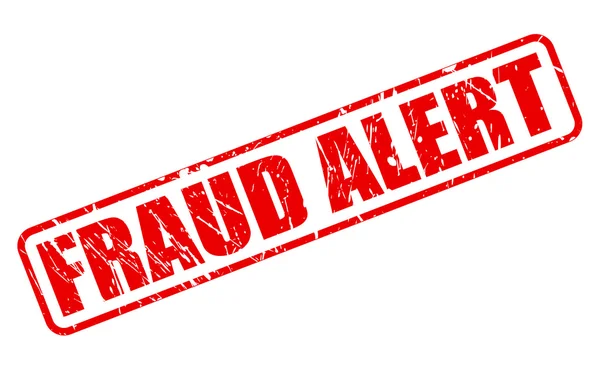 FRAUD ALERT red stamp text — Stock Vector