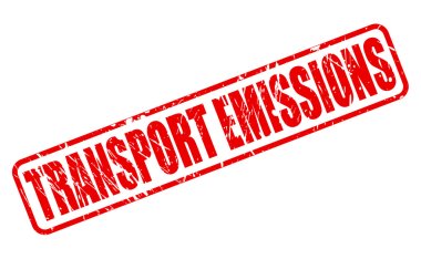 TRANSPORT EMISSIONS red stamp text clipart