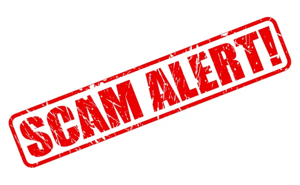 SCAM ALERT red stamp text — Stock Vector