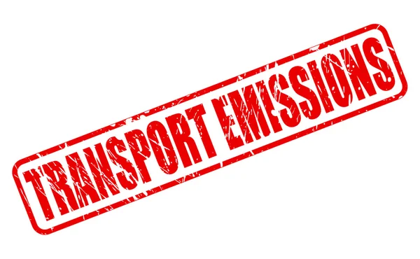 Текст червоної марки TRANSPORT EMISSIONS — стоковий вектор
