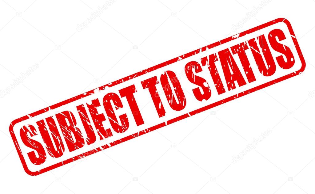SUBJECT TO STATUS red stamp text