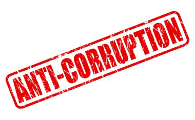 ANTI-CORRUPTION red stamp text clipart