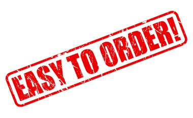 Kolay sipariş için kırmızı damga metni