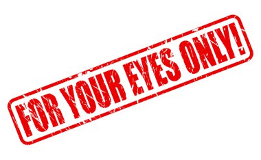 Your Eyes Only kırmızı damga metni için