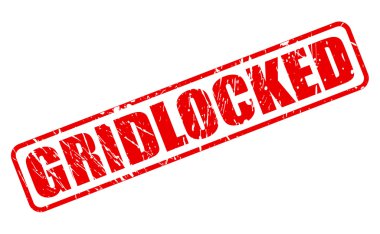 GRIDLOCKED red stamp text clipart