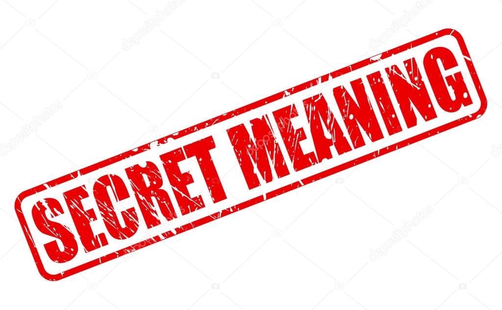 Secret Meaning red stamp text
