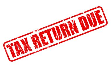 Vergi iadesi nedeniyle kırmızı damga metni
