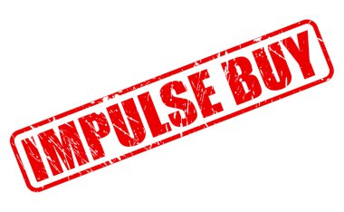 Dürtü satın kırmızı damga metni