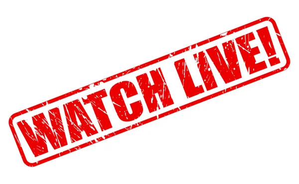 Текст красной марки WATCH LIVE — стоковый вектор