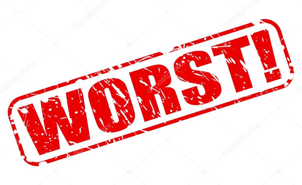 WORST red stamp text — Stock Vector © pockygallery 95701472