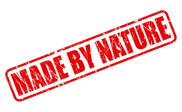 Made by nature red stamp text — Stock Vector