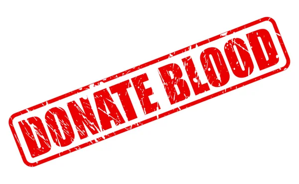 Donar sangre texto sello rojo — Archivo Imágenes Vectoriales