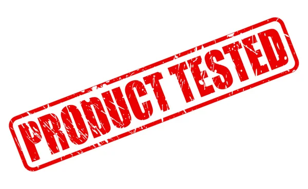 Produkt testowany tekst czerwony znaczek — Wektor stockowy