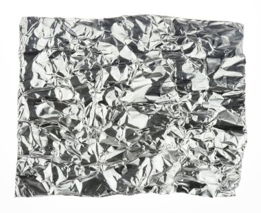 Alüminyum folyo üzerinde beyaz izole