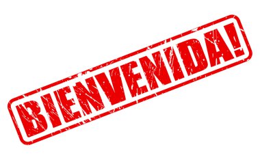 Bienvenida kırmızı damga metni