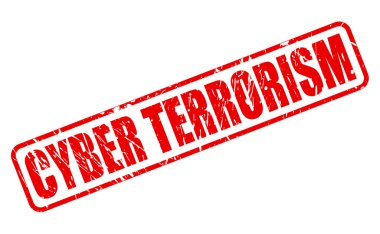 Siber terörizm kırmızı damga metni