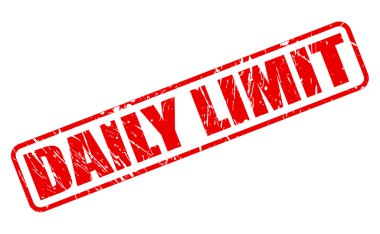 DAILY LIMIT red stamp text