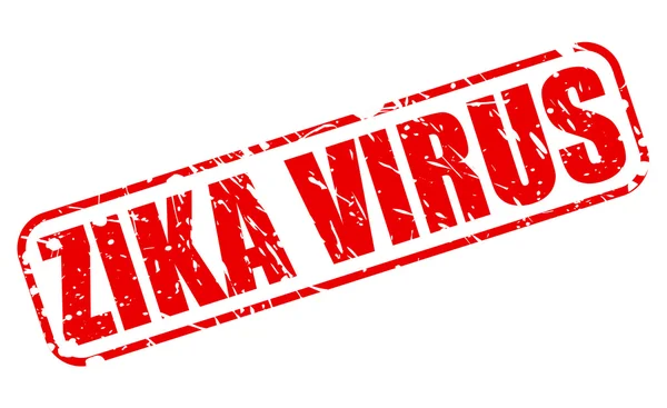 ZIKA VIRUS texto carimbo vermelho — Vetor de Stock