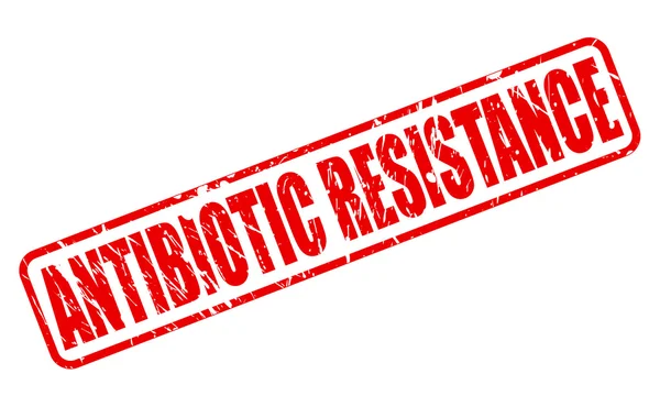 Antibiotické rezistence červené razítko text — Stockový vektor