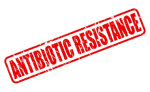 RESISTENCIA ANTIBIÓTICA texto de sello rojo — Vector de stock